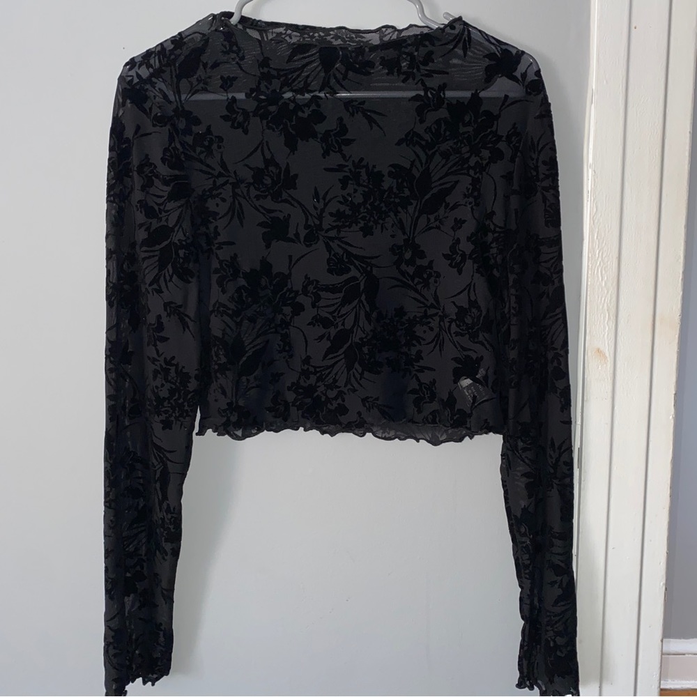 Sheer Floral Long Sleeve